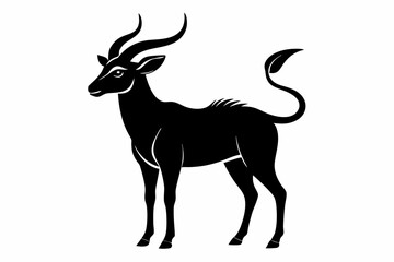 saola sihouette black vector