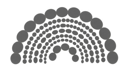 Isolated Gray Circles Rainbow