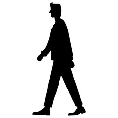 Silhouette of a Business Person Black Vector Outline for Graphic Design, Icons, Pictograms Minimalist Male Figure Illustration for Web, UI, Branding, Print, and Marketing Use