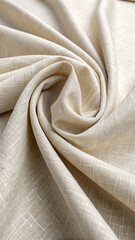 Soft textured linen fabric background off white