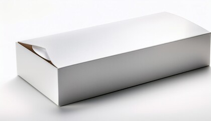 a rectangular box with a lid blank white package