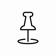 push pin location marker icon vector sign