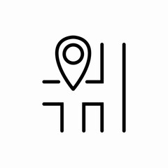 location pin on map icon vector sign