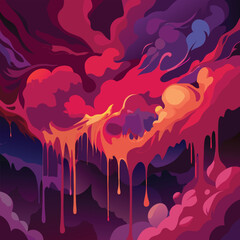 Abstract Alcohol Ink Background in Rich Jewel Tones — Bleeding and Blending Effect on Paper