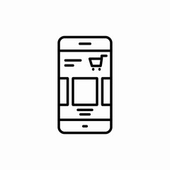 smartphone app download installation icon vector sign