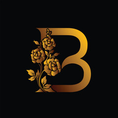 Luxury decorative vintage retro ornamental baroque Letter logo icon