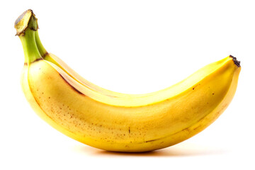 Fresh Ripe Banana Isolated on White Background with Clipping Path, Created with AI Generative