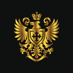 Obraz premium Luxury decorative vintage retro heraldic shield logo icon