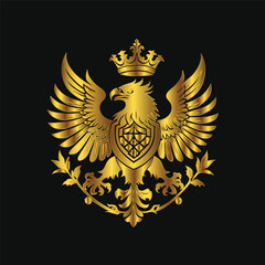 Fototapeta premium Luxury decorative vintage retro heraldic shield logo icon