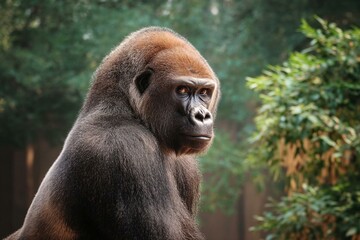 Fototapeta premium Close-up of a Majestic Gorilla in the Wild