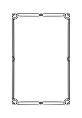 Isolated vector image of a vintage frame for postcards, isolated vector image on transparent background
