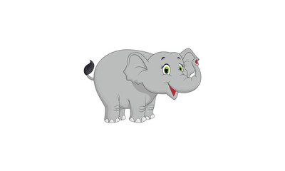 Vector cartoon elephant animal design fully editable high quality