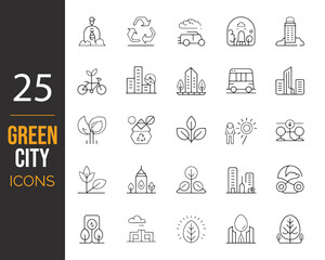 Eco-city-line-icons-pack-25-minimal-urban-environmental-symbols
