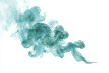 Abstract Teal Smoke Design