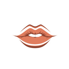 Lip silhouette icon vector