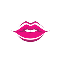 Lip silhouette icon vector