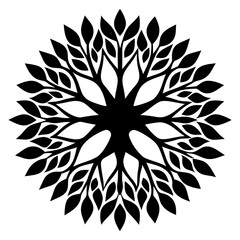 black and white flower