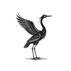 Fototapeta premium Exotic crane or heron bird 