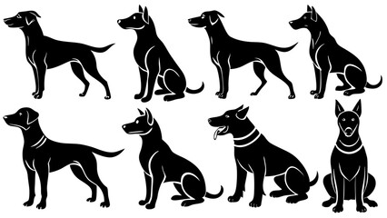 Vector Silhouette Animal Sets – Minimal Black Silhouettes on White Background