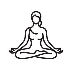 A person is doing yoga or meditating