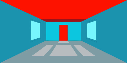3D Contemporary Empty Room