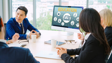 E-learning website with sofware for student to study online on the internet network snugly