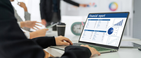 Business data dashboard provide business intelligence analytic for marketing strategy planning...