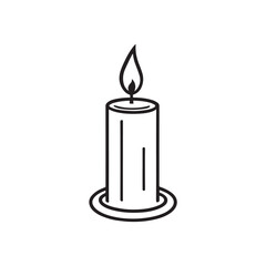 Burning candle with stand logotype design for branding or corporate identity