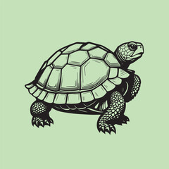 Sea turtle or tortoise silhouette