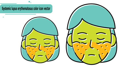 Systemic lupus erythematosus color icon vector