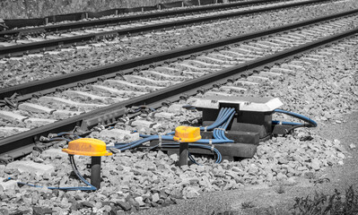 Electrical control junction for railroad tracks