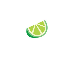 Lime emoji icon. Vector lime slice emoticon. Lime icon