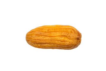 Single Fresh Eclair on Transparent Background Perfect for Bakery or Dessert-Themed Stock Photography
