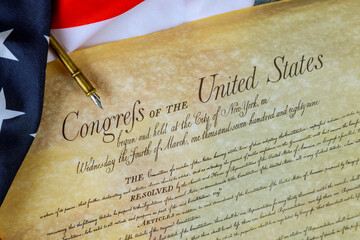 10 June 2025 Washington DC This historical parchment document shows resolutions from early U.S....