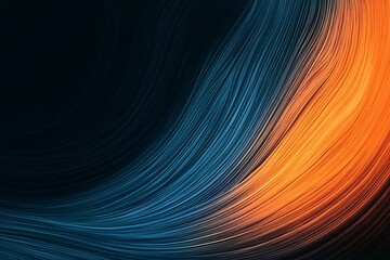 Abstract grainy background:  blue and orange gradient wave texture.