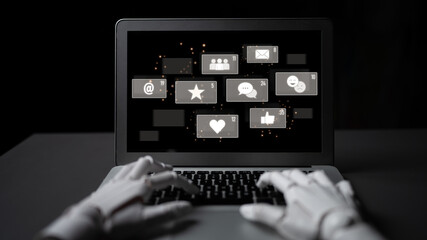 AI analyzing social media metrics, reading user interaction patterns, tracking engagement levels,...