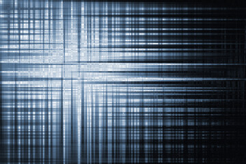 Abstract digital pattern with intersecting lines and glowing blue tones