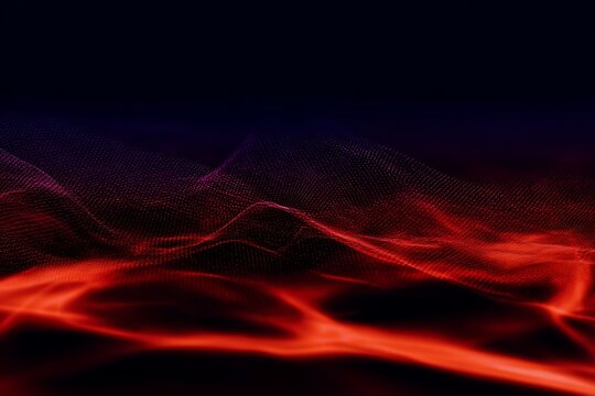 Abstract red gradient background: grainy, dark, digital wave texture.