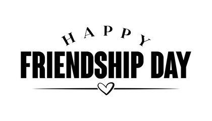 Happy Friendship Day typography lettering vector illustrator.