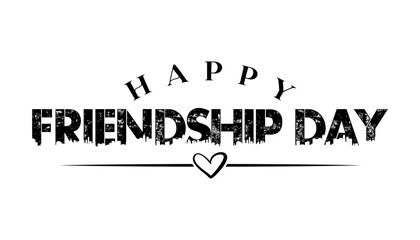 Happy Friendship Day typography lettering vector illustrator.
