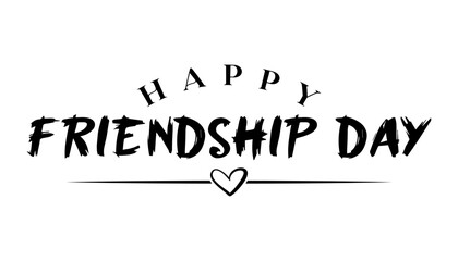 Happy Friendship Day typography lettering vector illustrator.