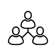 Networked people connection icon group communication