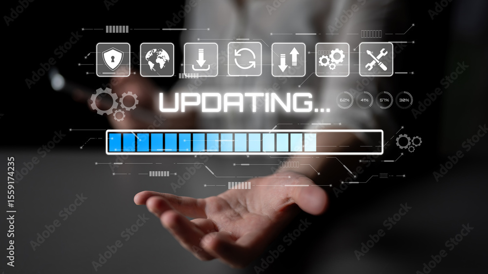 Aufkleber knowledge upgrade and software updates support digital skills growth, competitiveness, and continuou