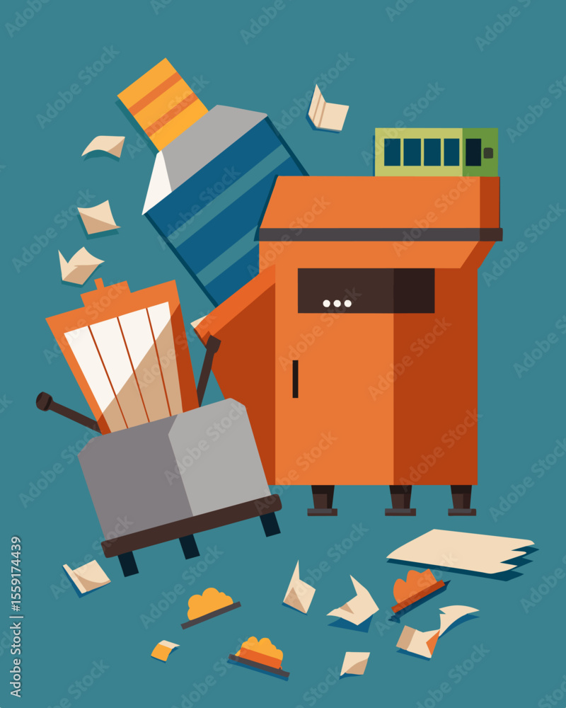 Aufkleber a highpowered shredder breaks down large items like furniture and appliances reducing them to smalle