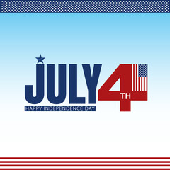 Celebrating 4th of July Vector illustration,
Independence Day, commonly known as the Fourth of July, is a federal holiday in the United States.