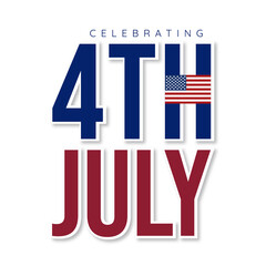 Celebrating 4th of July Vector illustration,
Independence Day, commonly known as the Fourth of July, is a federal holiday in the United States.
