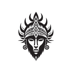 Mystical tribal warrior face mask 