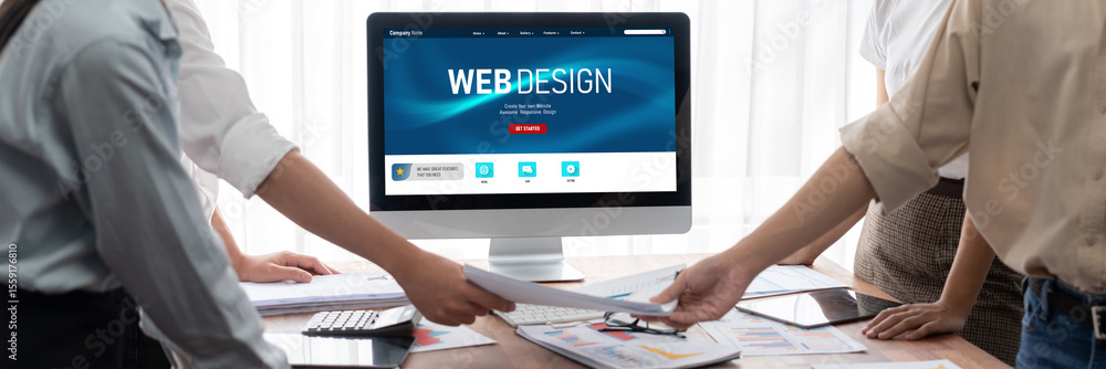 Poster website design software provide brisk template for online retail business and e-commerce