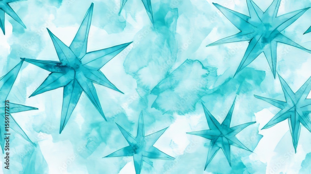 Aufkleber a single large rectangle, teal star pattern fill lines spaced evenly, outline only pattern, no fill,