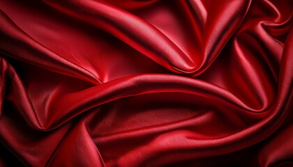 Obraz premium red silk satin background created with generative ai